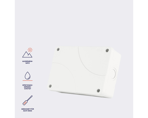 Abzweigdose für den Aussenbereich, spritzwassergeschützt, geeignet für ACM-3500