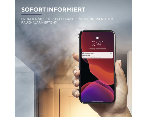 Benachrichtigung auf einem Smartphone bei Raucherkennung