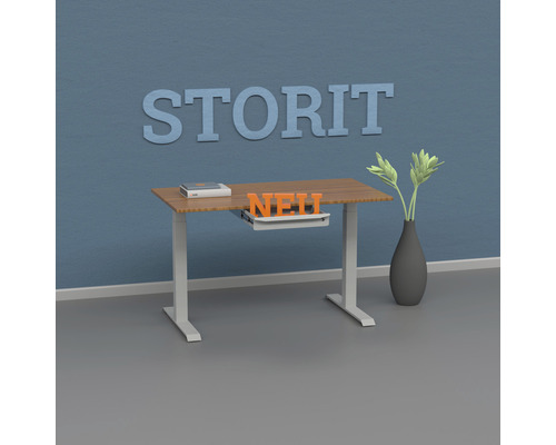 Bureau avec structure réglable en hauteur et tiroir