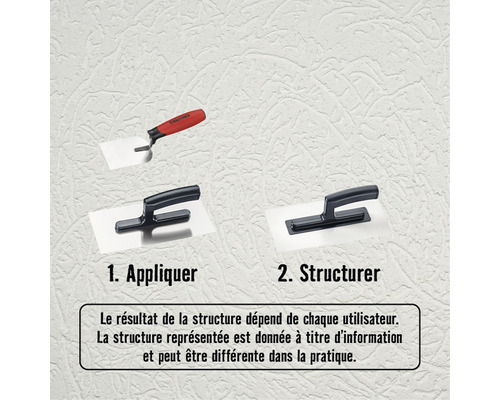 Image du traitement d''enduit décoratif avec une lisseuse et une taloche à structurer