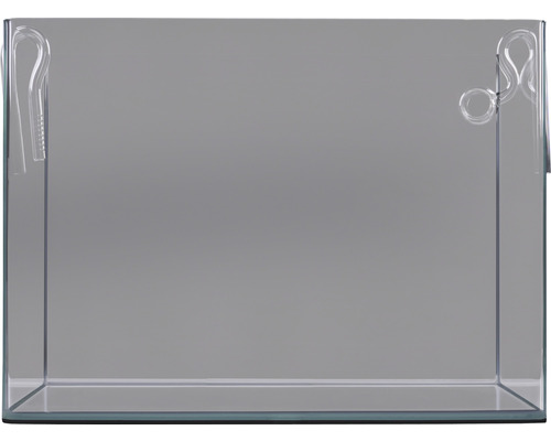 Aquarium vide en verre avec supports