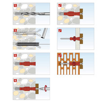 Anleitung zur Dübelmontage in vier Schritten