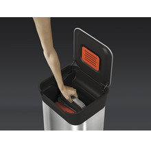 Poubelle à pédale Joseph & Joseph Titan 20 20 l acier inoxydable mat brossé