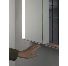 Spiegelschrank KEUCO Royal Match 100 x 16 x 70 cm alufarben 2-türig LED IP 20