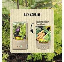 FloraSelf terreau potager et pour plates-bandes surélevées et FloraSelf Nature engrais bio pour plates-bandes surélevées et légumes