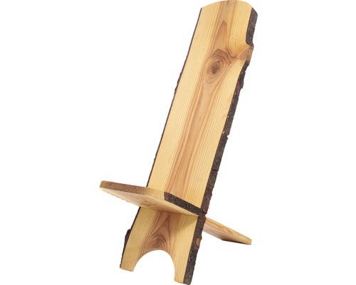 Chaise en bois avec bord d''arbre naturel