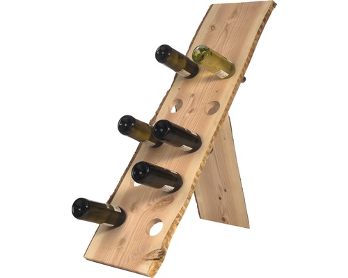 Étagère à vin en bois avec bouteilles