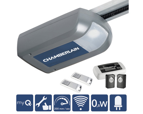 Chamberlain Garagentorantrieb mit zwei Handsendern und weiterem Zubehör