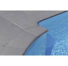 Bordure de piscine margelle Margo élément avec arrondi intérieur pour rayon 350 cm gris perle 50 x 31 x 3,2 cm-thumb-2