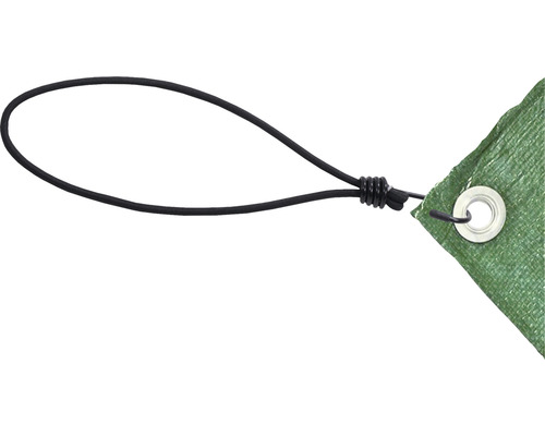Détail d''une bâche avec boucle élastique pour la fixation