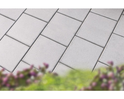 Dalle de terrasse béton iStone Basic gris-blanc 40 x 40 x 4 cm