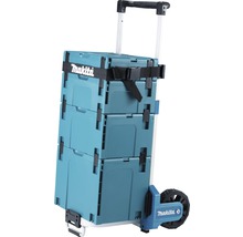 Chariot de transport Makita avec trois coffrets à outils et sangle d''arrimage