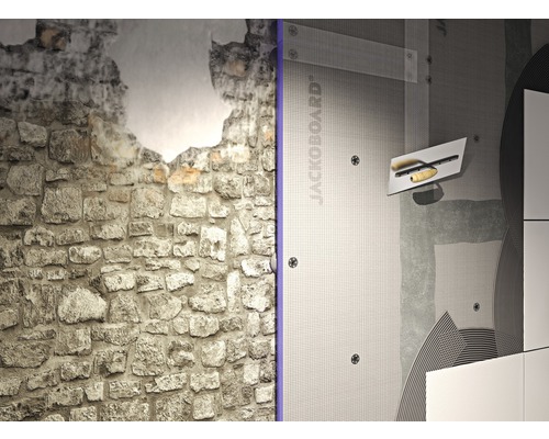 JACKOBOARD Bausysteme vor einer alten Steinwand