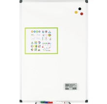 Tableau magnétique avec accessoires tels que marqueurs, aimants et éponge de nettoyage