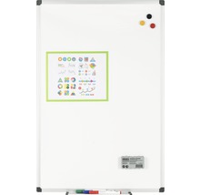 Whiteboard mit Alurahmen magnetisch keramik 120x120 cm