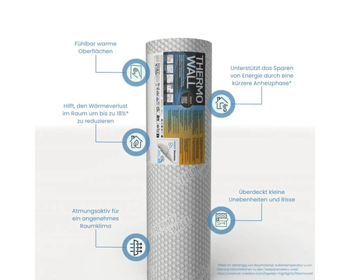 Rouleau de papier peint Thermo Wall pour isolation thermique et économie d''énergie