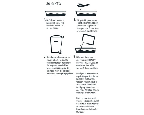 Anleitung zur Verwendung von Katzenstreu in vier Schritten