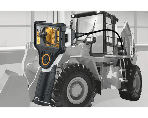 Endoskop zur Inspektion an einer Baumaschine