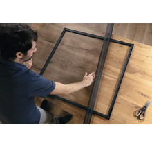 Moustiquaire pour fenêtre tesa FALT cadre pliant anthracite télescopique en continu de 80x80 cm à 140x140 cm-thumb-2
