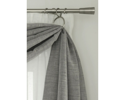 Tringle à rideaux avec rideau et anneaux de rideaux