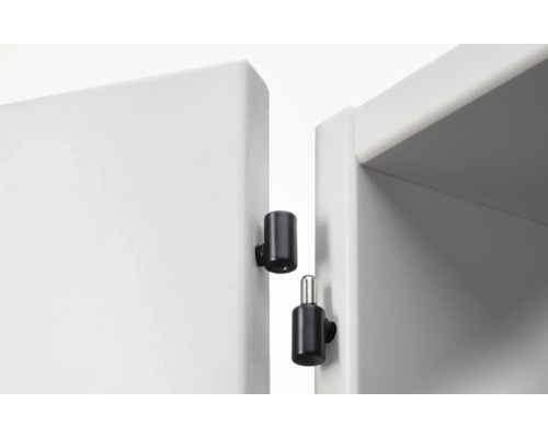 Porte d''armoire avec amortisseurs de fermeture de porte