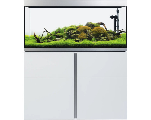 Kit complet d'aquarium Fluval Siena 332 avec éclairage LED, chauffage, filtre externe et meuble bas 332 l blanc 110 x 55 x 128 cm