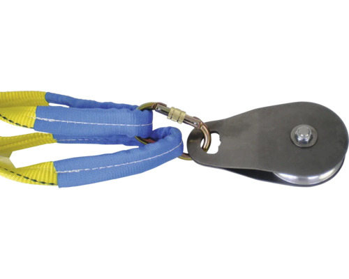 Treuil avec poulie de renvoi et manille