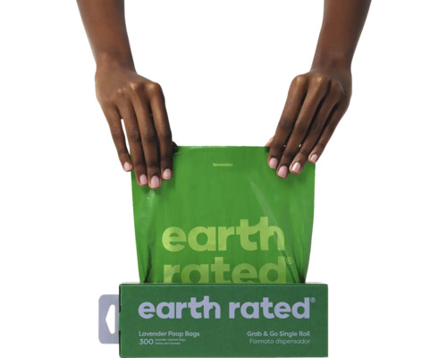 Sacs à déjections canines Earth Rated Lavande avec distributeur