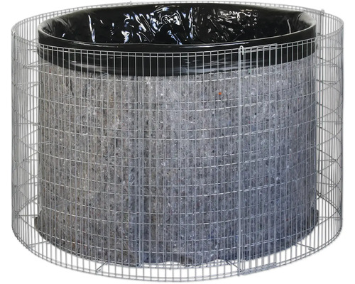 Hochbeet mit Drahtgitter und Pflanzfolie