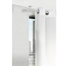Gardinenstangen Set ausziehbar 2in1 edelstahl-optik 160-280 cm Ø 16/19 mm