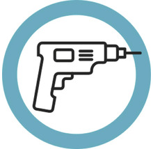 Symbol einer Bohrmaschine
