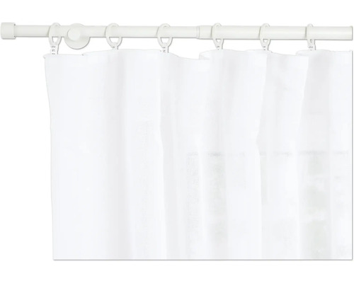 Tringle à rideaux avec rideaux blancs