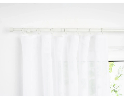 Tringle à rideaux avec rideaux blancs et transparents