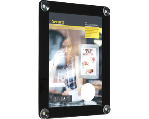 Securit présentoir de fenêtre A4 pour la publicité en vitrine