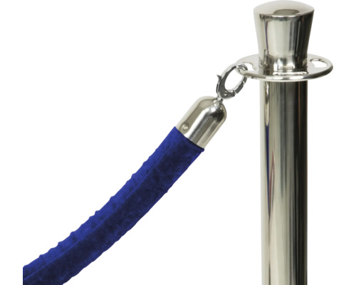 Absperrpfosten mit blauer Kordel