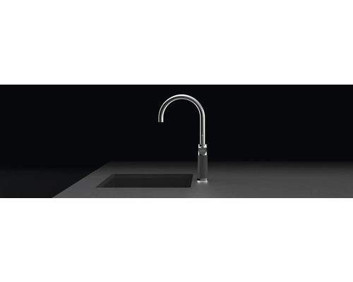 Robinet de cuisine en métal avec mitigeur monocommande