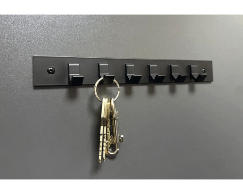 Porte-clés avec six crochets et trousseau de clés