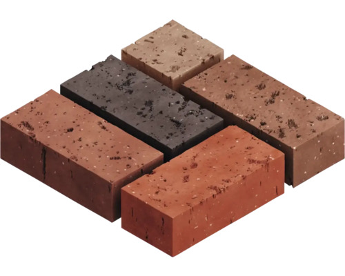 Briques multicolores en argile cuite