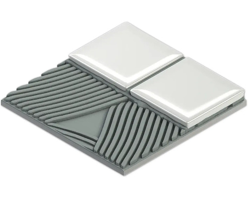 Pose de carreaux selon la méthode à lit mince avec de la colle à carrelage