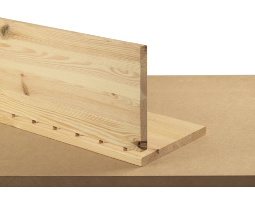 Holzregalbrett mit Zapfenverbindungen