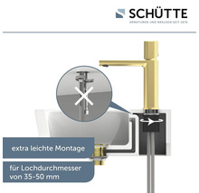 SCHÜTTE Waschtischarmatur NEW YORK gold matt 33617