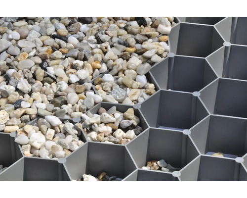 Vue détaillée de gravier dans un stabilisateur de gravier