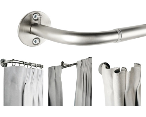 Tringle à rideaux avec rideau en différentes vues