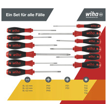 Schraubendreher Set Wiha SoftFinish gemischt 12-tlg.