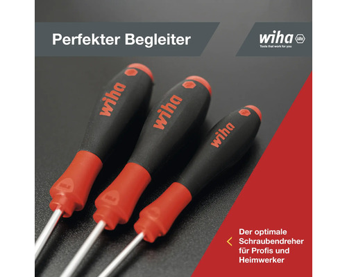 Trois tournevis Wiha avec manche en plastique
