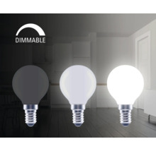 Ampoule sphérique LED FLAIR à intensité lumineuse variable G45 E27/2,2W(25W) 250 lm 2700 K blanc chaud mat-thumb-3