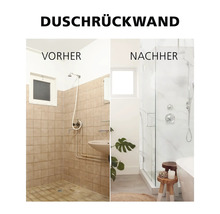 Panneau mural de douche mySpotti Shower Beach & Boat bateau sur la plage 255 x 150 cm SH-255150-1935-HB