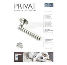 Türbeschlag mit der Aufschrift Privat, einfache Bedienung