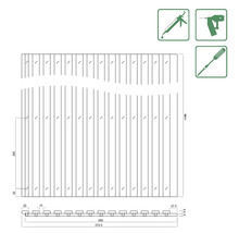 Panneau acoustique pin brut massif 1195 x 572 x 19 mm