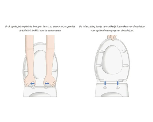 Anleitung zum Entfernen eines WC-Sitzes zur Reinigung